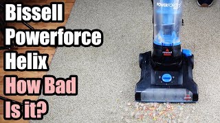 Bissell Powerforce Helix Review  How BAD Is it  Bagless Vacuum Cleaner [upl. by Clementis]