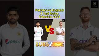 PAK VS ENG 3 Test Series Schedule 2024 Pakistan vs England Test Series Schedule 2024cricketdose [upl. by Zsa614]