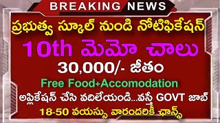 10th మెమో చాలుGovt School Jobs Recruitment 202410th Govt Jobs 2024Latest 10th JobsJob Search [upl. by Sheff]