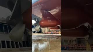 How the ship propeller works in the water 🚢 cargoship propeller cruiseship shorts ytshorts [upl. by Paolina756]