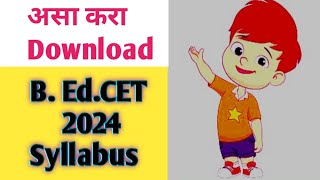 Download B Ed CET Syllabus 2024sciencecorridor6339 [upl. by Attener334]