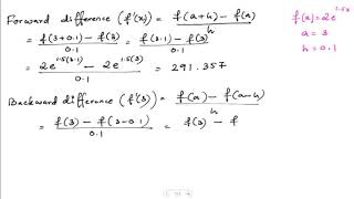 Numerical Differentiation  Forward Backward and Central Difference  Numerical Computation [upl. by Bobbie]