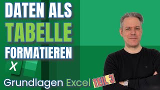 Daten als Tabelle formatieren und in Excel gestalten Grundlagenkurs Teil 3 excel lernsnacks [upl. by Eagle]