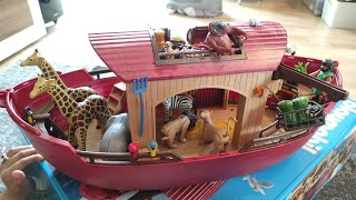 Playmobil Arche Noah aufbauen  Assembling Noahs Ark playmobil wildlife playmobile [upl. by Bartolome730]