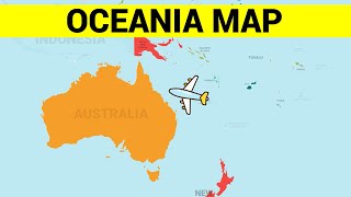 OCEANIA CONTINENT MAP  Learn the Countries and Islands of Oceania [upl. by Tiras]