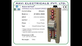 Variac 2Amps Variable Transformer 2P 3MCB VMAM Voltage regulator [upl. by Dickey]