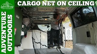 Smart Van Storage Solutions  How I Easily Installed a Cargo Net in My Adventure Van [upl. by Columbus379]