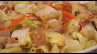 Paano magluto Ginisang Repolyo Baboy Pinoy cabbage Pork recipe Tagalog Filipino [upl. by Furlong]