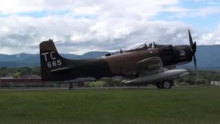 A1H Skyraider quotLieutenant Americaquot Flight Demo [upl. by Eiro179]