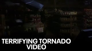 VIDEO Tornado rips through gas station walls in Valley View TX [upl. by Taft178]