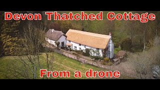 Devon Thatched Cottage near Crediton from a drone [upl. by Fariss873]