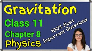 Gravitation Chapter 8 physics class 11 important question ncert imp2020NCERT kVS ICSE Chapterwise [upl. by Mears]