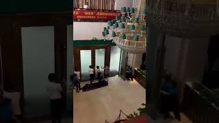 A Huge Typhoon Hits A Hotel And The Employees Hold The Doors Shut nature [upl. by Nevanod947]