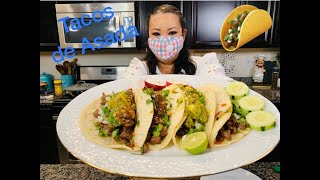 Tacos de Carne Asada 🔴😊🤗 [upl. by Kentiggerma]