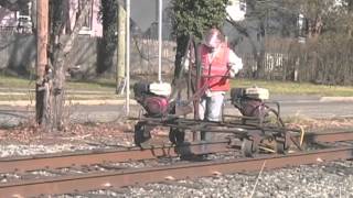 Welding Continuous Rail Moorestown NJ Train Track [upl. by Akinom767]