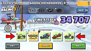 Hill Climb Racing 2 – 34707 38400 points in SPEEDY THE HEDGEHOG Team Event [upl. by Ahsert156]