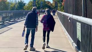 Fall Season Driving to Walkway over the Hudson Poughkeepsie New York [upl. by Airekahs120]