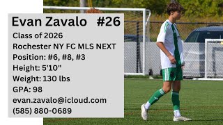 Evan Zavalo  Rochester NY FC MLS NEXT  Soccer Highlight Video 2324 [upl. by Adnihc]