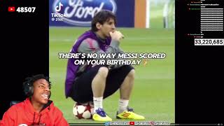 Speed React Messi Score Goal On iShowSpeed Birthday [upl. by Ramon676]