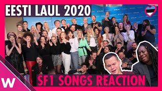 Eesti Laul 2020 Estonia  Semi Final 1 songs REACTION  wiwibloggs [upl. by Germano]