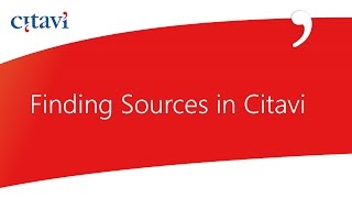 38 Finding New Sources in Citavi 5 [upl. by Aiello]