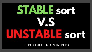 Stable VS Unstable Sorting Algorithms [upl. by Sayette]