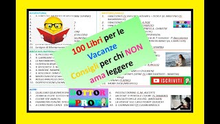 📙📘📗📕 CONSIGLI LIBRI x LE VACANZE x chi NON ama leggere Libri  famosi belli brevi audiolibri [upl. by True]