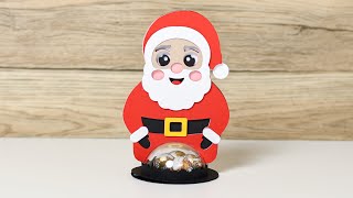 SANTA CLAUS MIKLOS CHRISTMAS Candy Holder SVG tutorial [upl. by Gaskill]