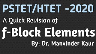 fBlock Elements Best Tips and Tricks  100 Result  Inner Transition Element  Master Cadre2020 [upl. by Eedeed]