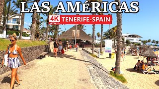 TENERIFE  PLAYA DE LAS AMÉRICAS  See the Current Situation  30 Degrees 🥵 4K Walk ● August 2024 [upl. by Shiekh]