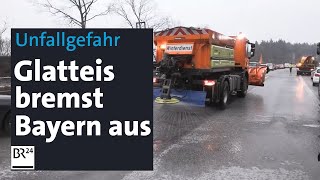 Schnee und Glätte Flüge Züge Unterricht und Müllabfuhr fallen aus  BR24 [upl. by Aipotu]