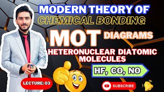 MOT Molecular orbital diagrams mot diagrams Heteronuclear diatomic molecules diagrams NO CO HF [upl. by Maunsell]