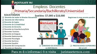 Docentes 📚 Convocatorias y 💼 Bolsa de trabajo 20222023 BeneficiosRequisitosDocumentación [upl. by Arihday]