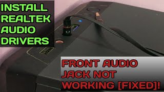 FIXED Front Audio Jack Not Working windows 10  how to install realtek audio drivers windows 10 [upl. by Einhoj]