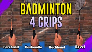 The 4 Badminton Grips [upl. by Koralle]