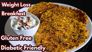 Gluten Free Jowar Thalipeeth amp Cabbage Raita For Weight Loss Breakfast RecipesNew Breakfast Ideas [upl. by Cavanagh]