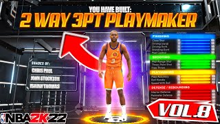 BEST 2 WAY 3PT PLAYMAKER BUILD ON NBA 2K22 RARE BUILD SERIES VOL 8 [upl. by Sairtemed]