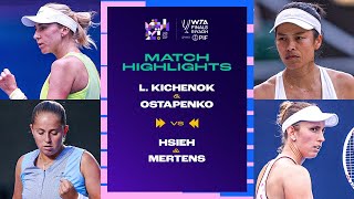 L Kichenok amp Ostapenko vs Hsieh amp Mertens  2024 WTA Finals Riyadh Group Stage  Match Highlights [upl. by Ijies]