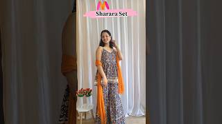 Beautiful sharara set from myntra🧡Sharara set HaulNavratri outfit shorts sharara myntrahaul fy [upl. by Iak]