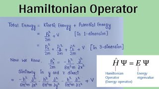 Hamiltonian Operator  Quantum Mechanics  Hamiltonian Operator explained in short [upl. by Areta142]