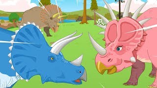 Ceratopsia Special Horned Dinosaurs Compilation  Triceratops  More ★ Geni Dino World [upl. by Sharl]