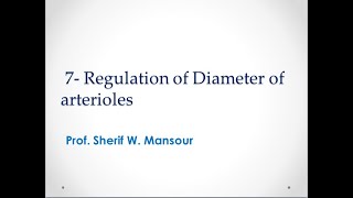 Physiology  regulation of arteriole diameter [upl. by Leonard777]