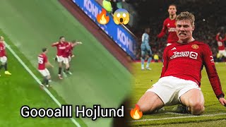 Hojlund goal vs Aston Villa 🔥 Manchester United vs Aston Villa [upl. by Ayhay]