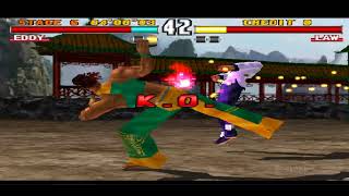 Tekken 3 Eddy Gordo Playthrough  Arcade Mode Hard Difficulty  1997 HD [upl. by Ahael]