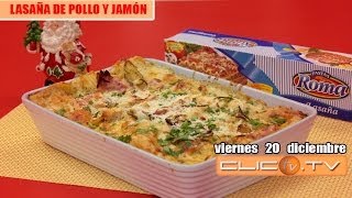 LASAÑA DE POLLO Y JAMÓN [upl. by Crispas]