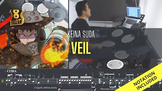 Raymond Goh Fire Force ED Keina Suda Veil Drum Playthrough [upl. by Arutak]