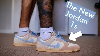 Are DUNKS more popular than Jordan 1’s  Nike Dunk Low SanddriftArmory Blue  On Feet [upl. by Nordine]