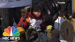 Iditarod Winner Makes History As Oldest Champion  NBC News [upl. by Vieva]