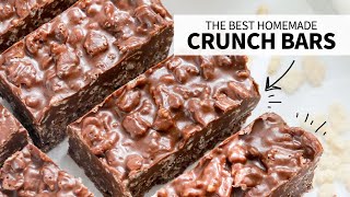 Homemade Crunch Bars 4 Ingredients [upl. by Faythe]