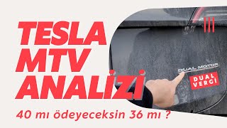 Motorlu Taşıtlar Vergisi MTV Farklı Rakamların Ardındaki Sebepler  tesla Model Y 36 mı 40 mı [upl. by Enytnoel]